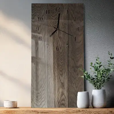 Horloge verticale en verre Plaque