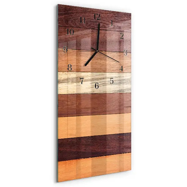 Horloge verticale en verre Rayures