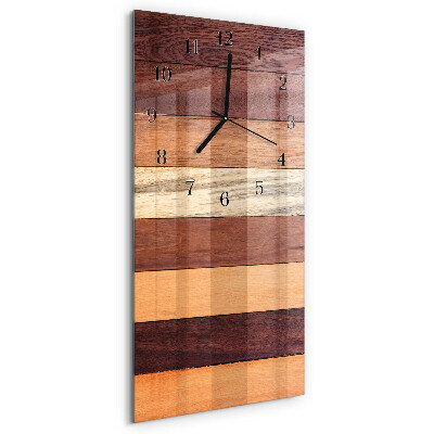 Horloge verticale en verre Rayures