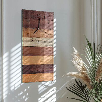 Horloge verticale en verre Rayures