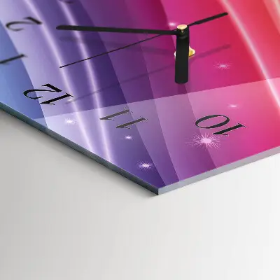 Horloge verticale en verre Arc-en-ciel