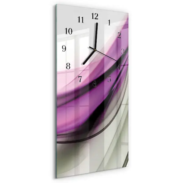 Horloge verticale en verre Abstraction