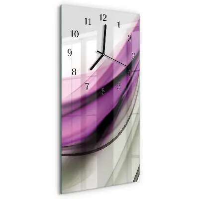 Horloge verticale en verre Abstraction