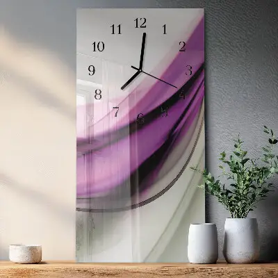 Horloge verticale en verre Abstraction