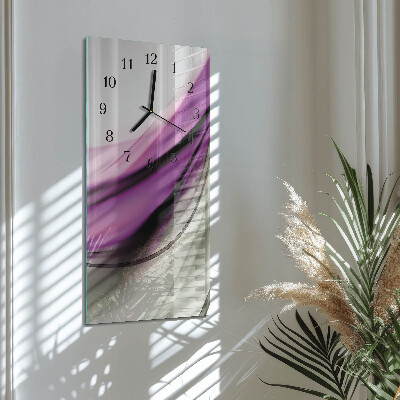 Horloge verticale en verre Abstraction