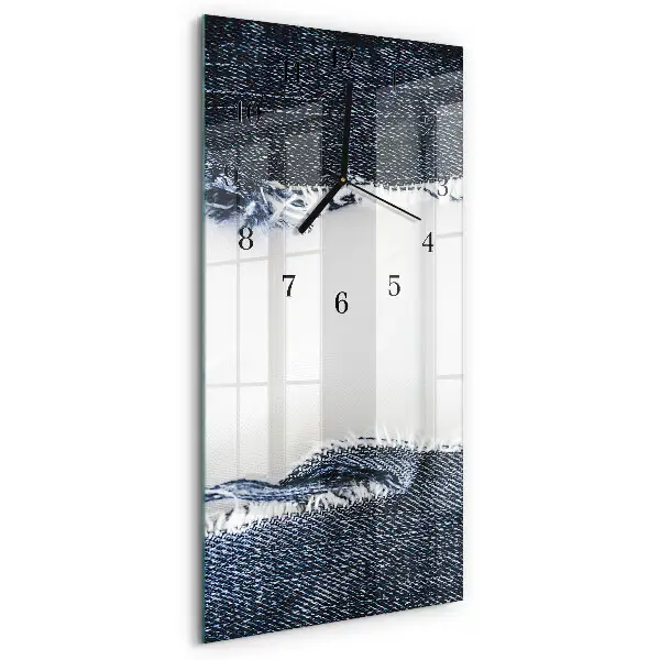 Horloge verticale en verre Abstraction