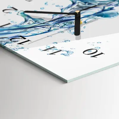 Horloge verticale en verre Eau