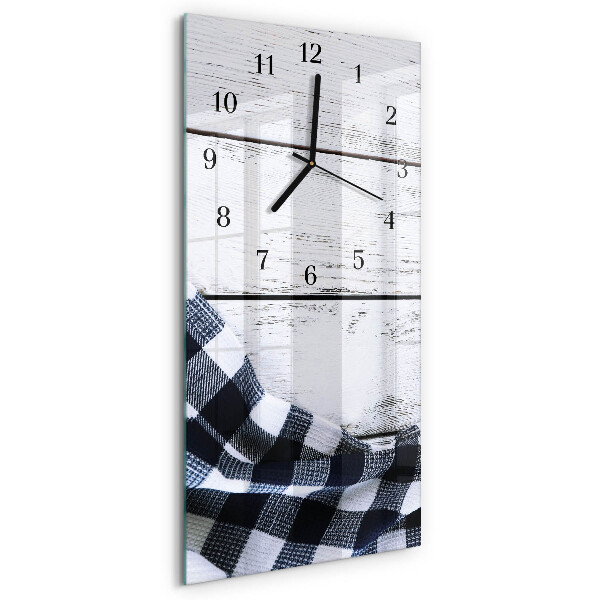 Horloge verticale en verre Table en tissu