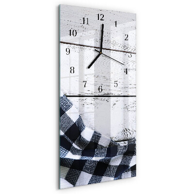 Horloge verticale en verre Table en tissu