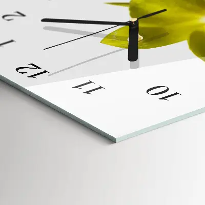 Horloge verticale en verre Orchidée