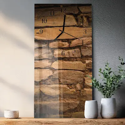 Horloge verticale en verre Pierres