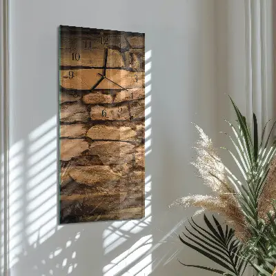 Horloge verticale en verre Pierres