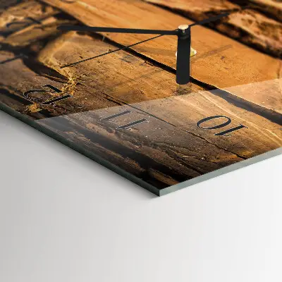 Horloge verticale en verre Pierres