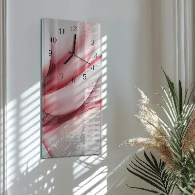 Horloge verticale en verre Abstraction