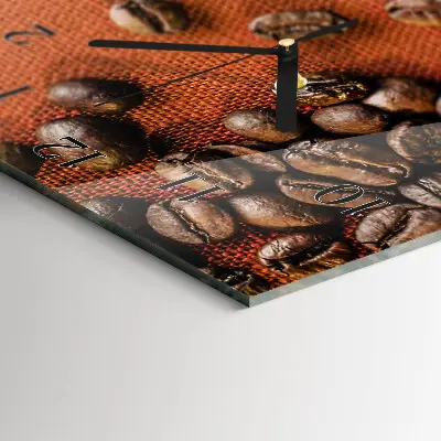 Horloge verticale en verre Café en grains