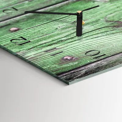 Horloge verticale en verre Planche en bois