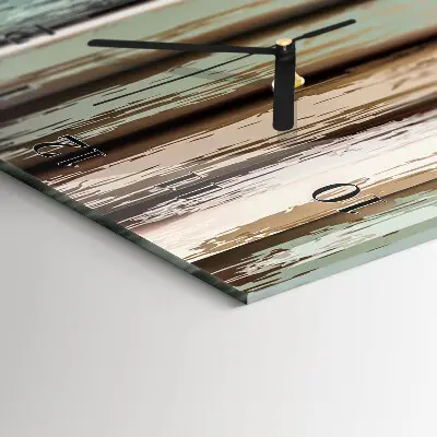 Horloge verticale en verre Bois