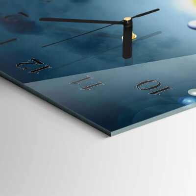 Horloge verticale en verre La main de la planète
