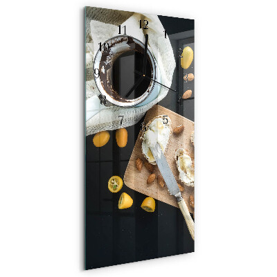Horloge verticale en verre Poignée de main