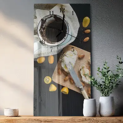Horloge verticale en verre Poignée de main