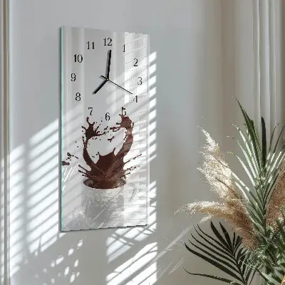 Horloge verticale en verre Café