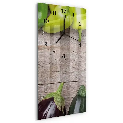 Horloge verticale en verre Table de légumes