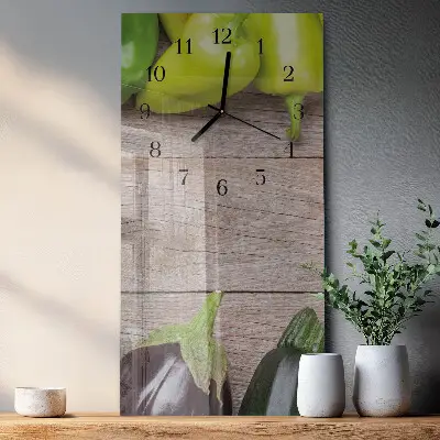 Horloge verticale en verre Table de légumes