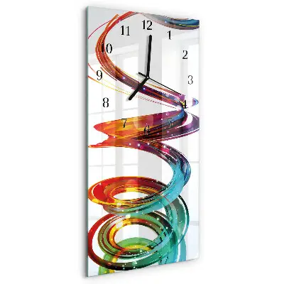 Horloge verticale en verre Spirale
