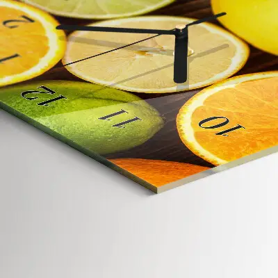Horloge verticale en verre Fruit