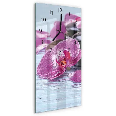 Horloge verticale en verre Une idée pour les orchidées