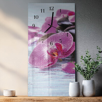 Horloge verticale en verre Une idée pour les orchidées