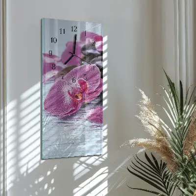 Horloge verticale en verre Une idée pour les orchidées