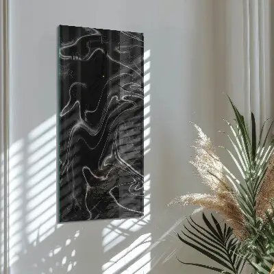 Horloge verticale en verre Vague
