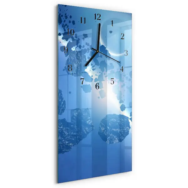 Horloge verticale en verre Pierres célestes