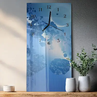 Horloge verticale en verre Pierres célestes