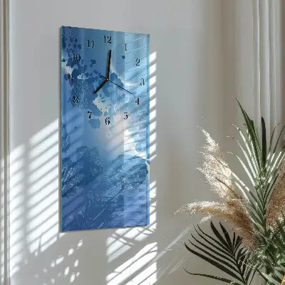 Horloge verticale en verre Pierres célestes