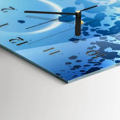 Horloge verticale en verre Pierres célestes