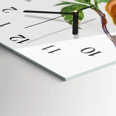 Horloge verticale en verre Fruit
