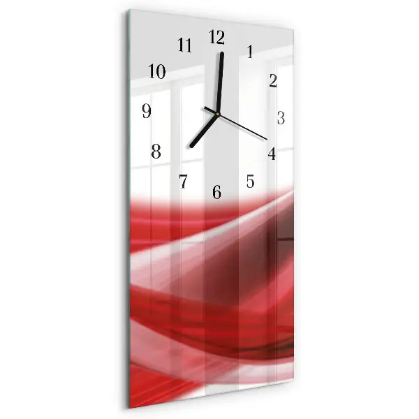 Horloge verticale en verre Abstraction