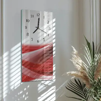 Horloge verticale en verre Abstraction