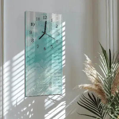 Horloge verticale en verre Mur