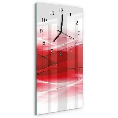 Horloge verticale en verre Abstraction