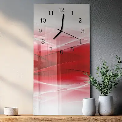 Horloge verticale en verre Abstraction