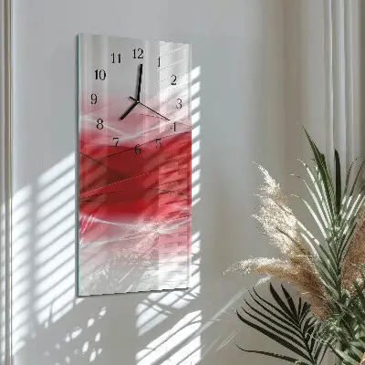 Horloge verticale en verre Abstraction