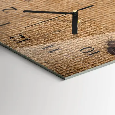 Horloge verticale en verre Café en grains