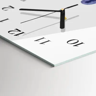 Horloge verticale en verre Main
