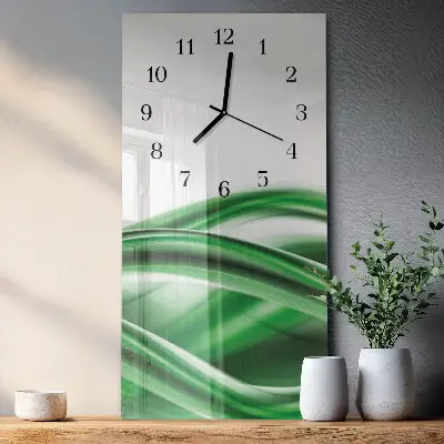 Horloge verticale en verre Abstraction