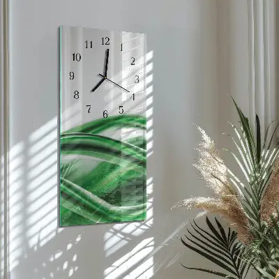 Horloge verticale en verre Abstraction