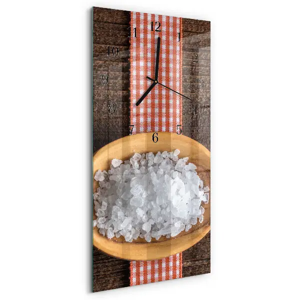 Horloge verticale en verre Sel de mer