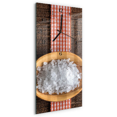 Horloge verticale en verre Sel de mer